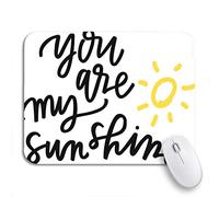 Alfombrilla De Ratón Dibujo Amarillo Eres Mi Sol Letras De Canciones Infantiles Alfombrilla Ratón Ordenador Duraderos Mouse Pad Pequeña, Para Hogar, Portátil, 25 x 30cm