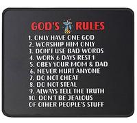 Alfombrilla De Raton Diez Mandamientos Dios Alfombrillas Portátil Mouse Pad con Base De Goma Mousepad para Pc Computadora Hogar XL