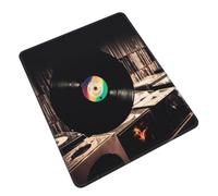 Alfombrilla De Ratón Discos De Vinilo Alfombrilla para Computadora Cómoda Antideslizante Mouse Pad, para Hogar, Ordenador, 25x30cm