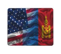 Alfombrilla De Raton Diseño Personalizado Bandera Vívida De Estados Unidos Bandera De Mongolia Alfombrillas Cuadradada Portátil Mousepad Gaming Mouse Pad para Oficina Computadora Hogar S