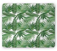 Alfombrilla De Ratón Diseño Urbano con Hojas De Palmeras Tropicales Exóticas, Follaje De Areca, Sagú, Howea Forsteriana Alfombrilla Gaming Cómoda Antideslizante Mouse Pad, para Oficina, 25x30cm