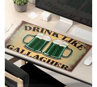 Alfombrilla de ratón divertida con texto "Drink Like Gallagher"
