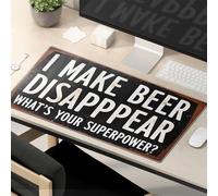 Alfombrilla de ratón divertida con texto en inglés "I Make Beer Disappearar: What'S Your Superpower? Alfombrilla para mouse de escritorio This Is Fine Mouse Pad