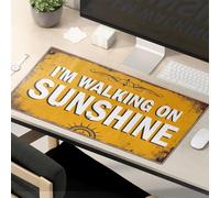 Alfombrilla de ratón divertida con texto en inglés "I'm Walking On Sunshine"