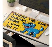 Alfombrilla de ratón divertida con texto en inglés "Work Where The Sun Doesn'T Shine, I Can Do It". Alfombrilla de ratón divertida para el trabajo