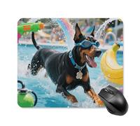 Alfombrilla De Ratón Doberman Pool Blitz Alfombrilla Ratón Ordenador Resistente A La Abrasión Lavable Mouse Pad, para Hogar, Portátil, Ordenador, 25x30cm