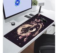 Alfombrilla de Ratón Dragón de Flores japonés 1200x600x3 mm Alfombrilla Ratón XXL Gaming con Bordes Cosidos y Antideslizante Mouse Pad para Jugadores, PC, Oficina
