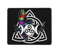Alfombrilla De Ratón El Nudo Morrigan Triple Diosa Pájaro Alfombrilla Ratón Ordenador Resistente A La Abrasión Duraderos Antideslizante Mouse Pad, para Portátil, Hogar, Ordenador, 25x30cm