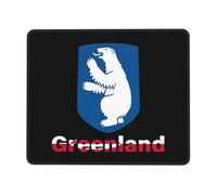 Alfombrilla De Raton Emblema Nacional Groenlandia Groenlandés Mousepad Superficie Antipolvere Alfombrillas Portátil Alfombrillas Cuadradada para Oficina Computadora Home Office S