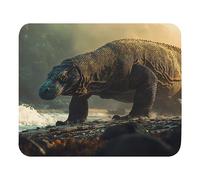 Alfombrilla De Ratón Enorme Dragón De Komodo En La Playa Mousepad Lavable Alfombrilla De Ratón para Juegos Alfombra Escritorio para Escritorio Ordenador Escritorio Hogar 25X30Cm