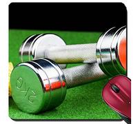 Alfombrilla De Ratón, Equipo De Fitness Aislado En Negro Alfombrilla Gaming Ergonómico Alfombrilla Ratón Bordes Cosidos Tapete De Juego para Jugadore Ratón 25X30Cm