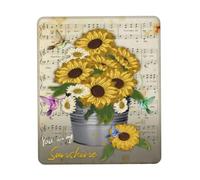 Alfombrilla De Ratón Eres Mi Sol, Girasol Retro para Arte Callejero 25X30Cm Pequeña Alfombrilla para Ratón Bordes Cosidos Tappetino per Mouse para Hogar Ordenador