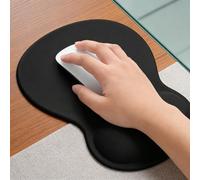 Alfombrilla de ratón ergonómica con almohadilla de gel, muñequera y parte inferior de poliuretano antideslizante, alfombrilla de ratón duradera y lavable, adecuada para oficina y juegos, como regalo