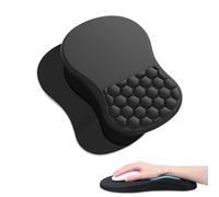 Alfombrilla de RatóN ErgonóMica con Base de PU Antideslizante,Alfombrilla de ratón con Reposamuñecas,Alfombrilla R atón con Cómodo Bulto de Masaje de EEspuma Viscoelástica y Base de Poliuretano