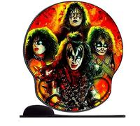 Alfombrilla de Ratón Ergonómica con Reposamuñeca Gel Banda de Rock Almohadilla para Ratón Antideslizante Base de Goma Mouse Pad Juego para Ordenador Oficina Laptop