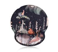 Alfombrilla de Ratón Ergonómica con Reposamuñecas - Cojín de Espuma Memory, Base Antideslizante, Cómoda para Hogar, Oficina, Portátil, Juegos y PC (B)