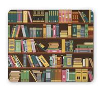 Alfombrilla De Ratón Estantería Bibliófilo Habitación Accesorio Enciclopedia Libros De Texto Estudio Lectura Investigación Tema Alfombrilla Raton Duraderos Antideslizante Mouse Pad, 25x30cm