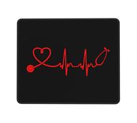 Alfombrilla De Raton Estetoscopio De Enfermera con Latidos del Corazón Mousepad con Base De Goma Mouse Pad Impermeable Alfombrilla Ratón para Pc Oficina Hogar L