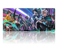 Alfombrilla de ratón estilo Gaming Valorant Jett Omen Phoenix Viper Reyna Sage Clove, tamaño extragrande, antideslizante, bordes finamente cosidos, fácil de limpiar, ideal para juegos y trabajo (a