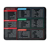 Alfombrilla de ratón Excel con acceso directo a la hoja de trucos de Excel, alfombrilla de ratón Excelpad Excell de corte corto, versión Pro mejorada, alfombrilla de escritorio de oficina extendida,