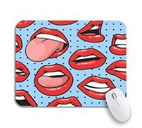 Alfombrilla De Ratón Expresión Facial De Labios De Femme Fatale Pop Female Sexy Mouths Alfombrilla Ratón Ordenador Lavable Alfombrilla Para Computadora, Para Hogar, Portátil, 25 x 30cm