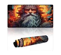 Alfombrilla de ratón extendida psicodélica Padre de los Dioses del Norte Lavable con un Grosor Suficiente para Mantener una excelente Velocidad y Control Base de Goma Antideslizante de30x60cm