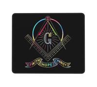 Alfombrilla De Ratón Fe Masónica, Esperanza Y Caridad, Logotipo Masónico Alfombrilla para Computadora Resistente A La Abrasión Moderno Mouse Pad, para Portátil, Ordenador, Hogar, 25x30cm