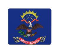 Alfombrilla De Ratón Flag of North Dakota Print Tapete Escritorio Antideslizamiento Alfombra Raton Multifuncional Mousepad para Ordenador Trabajo Oficina 25X30CM