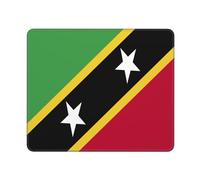 Alfombrilla De Ratón Flag of Saint Kitts and Nevis Print Tapete Escritorio Antideslizamiento Mousepad Protector Mouse Pad para Oficina Pc Trabajo 25X30CM