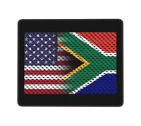 Alfombrilla De Ratón Flag of South African and USA Tapete Escritorio Multifuncional Alfombra Raton Protector Mousepad para Trabajo Pc Ordenador 25X30CM