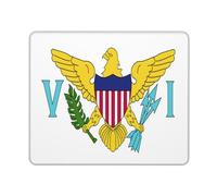 Alfombrilla De Ratón Flag of Virgin Islands Us Print Alfombra Raton Multifuncional Mousepad Duraderos Mouse Pad para Pc Trabajo Oficina 25X30CM