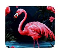 Alfombrilla de ratón Flamingo Rainforest para ordenador, alfombrilla de goma para juegos, oficina, portátil, PC, para mujer