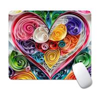 Alfombrilla De Ratón Flower del Amor Alfombrilla Gaming Lavable Resistente A La Abrasión Antideslizante Mouse Pad, para Oficina, Ordenador, Hogar, 25x30cm