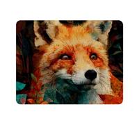 Alfombrilla de ratón Fox de 28 x 22 cm, alfombrilla de mouse rectangular para juegos, alfombrilla de escritorio con base de goma, alfombrilla de escritorio para computadora portátil para oficina y