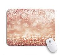 Alfombrilla De Ratón Fuegos Artificiales De Flower Doradas Y Bokeh En New Alfombrilla Gaming Resistente A La Abrasión Mouse Pad Pequeña, para Oficina, Portátil, 25 x 30cm