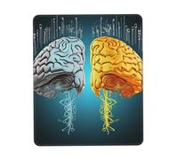Alfombrilla De Raton Funciones del Hemisferio Izquierdo Y Derecho del Cerebro Mousepad Impermeable Alfombrillas Cuadradada Superficie Antipolvere Mouse Pad para Pc Computadora Hogar XL