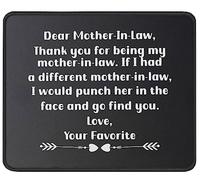Alfombrilla De Ratón Funny Dear Mother In Law Thank You Alfombra Raton Antideslizamiento Mousepad Duraderos Mouse Pad para Pc Oficina Ordenador 25X30CM