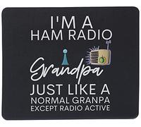 Alfombrilla De Ratón Funnylazy Ham Radio Operator Amateur Radio Funny Grandpa Mouse Pad Antideslizamiento Mousepad Duraderos Tapete Escritorio para Pc Trabajo Ordenador 25X30CM