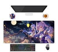 Alfombrilla de ratón Game Genshin Yae Miko Raiden Shogun Keqing Ganyu | Alfombrilla de ratón XXL impermeable (90 cm x 40 cm x 3 mm) | Base antideslizante de goma (2)