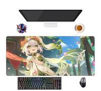 Alfombrilla de ratón Game Genshin Yae Miko Raiden Shogun Keqing Ganyu | Alfombrilla de ratón XXL impermeable (90 cm x 40 cm x 3 mm) | Base antideslizante de goma (9)