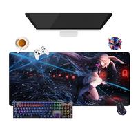 Alfombrilla de ratón Game Honkai Impact | Alfombrilla de ratón Gamer XL | Uso Oficina, Estudio y Hogar | Base Antideslizante + Superficie Suave (3, 35,4" × 15,7" × 0,12")