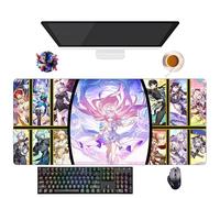 Alfombrilla de ratón Game Honkai Star Rail Elysia Cyrene | Alfombra Gamer XXL (90 x 40 cm) | Base antideslizante + superficie suave | Perfecto para oficina y juegos (2)