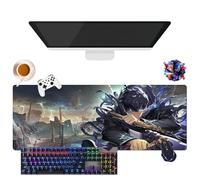 Alfombrilla de ratón Game Solo Leveling | Alfombrilla de ratón Gamer XL | Uso Oficina, Estudio y Hogar | Base Antideslizante + Superficie Suave (3, 31,5" × 11,8" × 0,12")