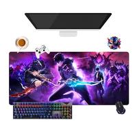 Alfombrilla de ratón Game Solo Leveling | Alfombrilla de ratón Gamer XL | Uso Oficina, Estudio y Hogar | Base Antideslizante + Superficie Suave (1, 35,4" × 15,7" × 0,12")