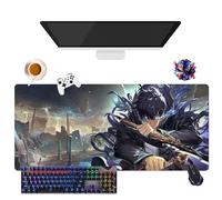 Alfombrilla de ratón Game Solo Leveling | Alfombrilla de ratón Gamer XL | Uso Oficina, Estudio y Hogar | Base Antideslizante + Superficie Suave (3, 35,4" × 15,7" × 0,12")