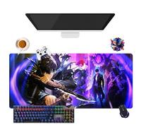 Alfombrilla de ratón Game Solo Leveling | Alfombrilla de ratón Gamer XL | Uso Oficina, Estudio y Hogar | Base Antideslizante + Superficie Suave (2, 35,4" × 15,7" × 0,12")