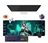 Alfombrilla de ratón Game Valorant Jett Omen Phoenix Viper | Alfombrilla de ratón Gamer XL | Uso Oficina, Estudio y Hogar | Base Antideslizante + Superficie Suave (3, 31,5" × 11,8" × 0,12")