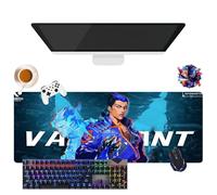 Alfombrilla de ratón Game Valorant Jett Omen Phoenix Viper | Alfombrilla de ratón Gamer XL | Uso Oficina, Estudio y Hogar | Base Antideslizante + Superficie Suave (12, 31,5" × 11,8" × 0,12")