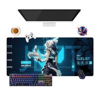 Alfombrilla de ratón Game Valorant Jett Omen Phoenix Viper | Alfombrilla de ratón Gamer XL | Uso Oficina, Estudio y Hogar | Base Antideslizante + Superficie Suave (5, 35,4" × 15,7" × 0,12")