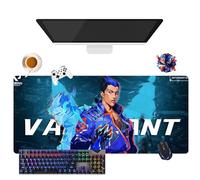 Alfombrilla de ratón Game Valorant Jett Omen Phoenix Viper | Alfombrilla de ratón Gamer XL | Uso Oficina, Estudio y Hogar | Base Antideslizante + Superficie Suave (12, 35,4" × 15,7" × 0,12")